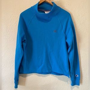 ❣️2/$25❣️CHAMPION blue powerblend mock neck women’s pullover | SMALL